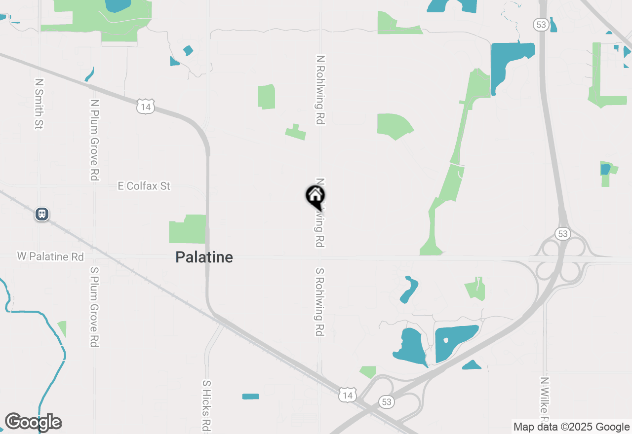 Map of 126 N Rohlwing Road, Palatine, IL 60074