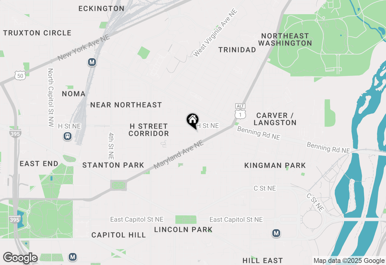 Map of 1233 Linden Place Ne, Washington, DC 20002