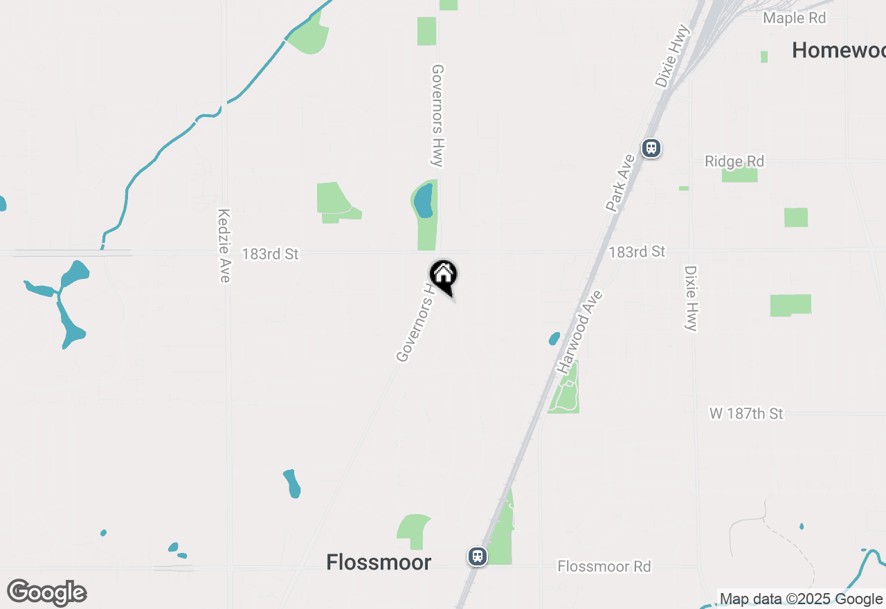 Map of 18418 Clyde Road, Homewood, IL 60430