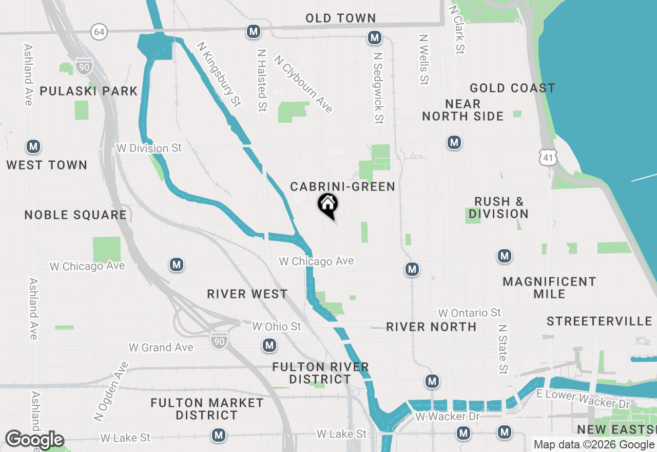 Map of 873 N Larrabee Street #605, Chicago, IL 60610