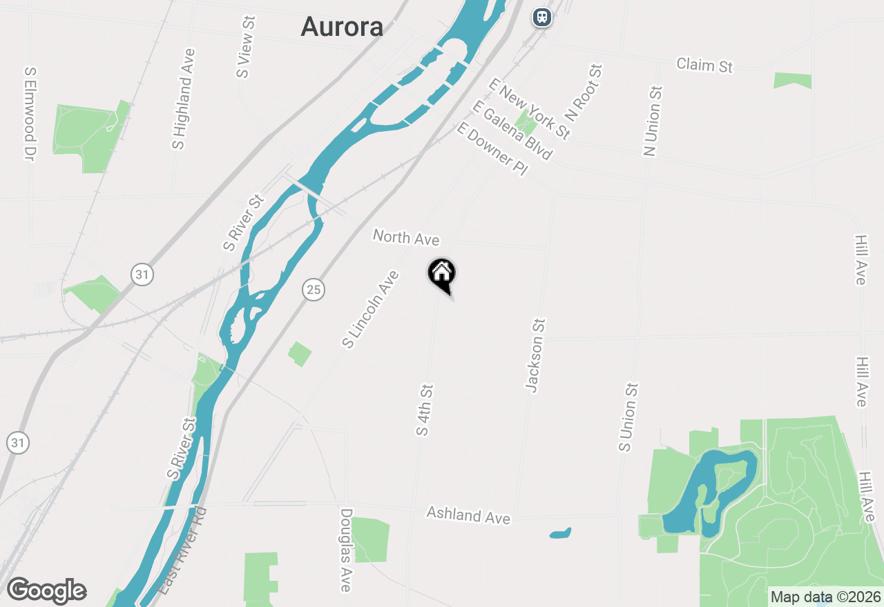 Map of 432 S 4th Street, Aurora, IL 60505