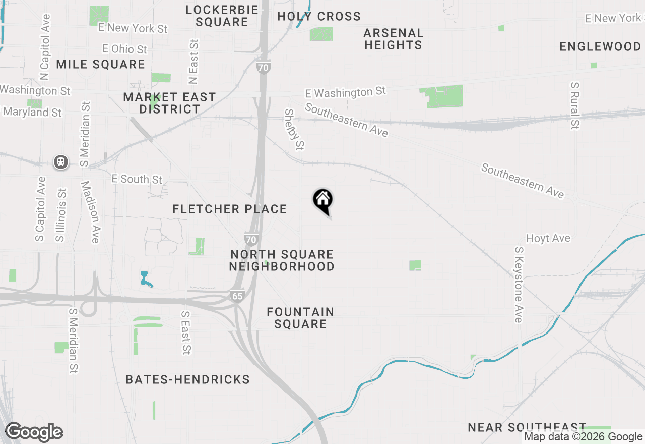 Map of 1205 Spann Avenue, Indianapolis, IN 46203