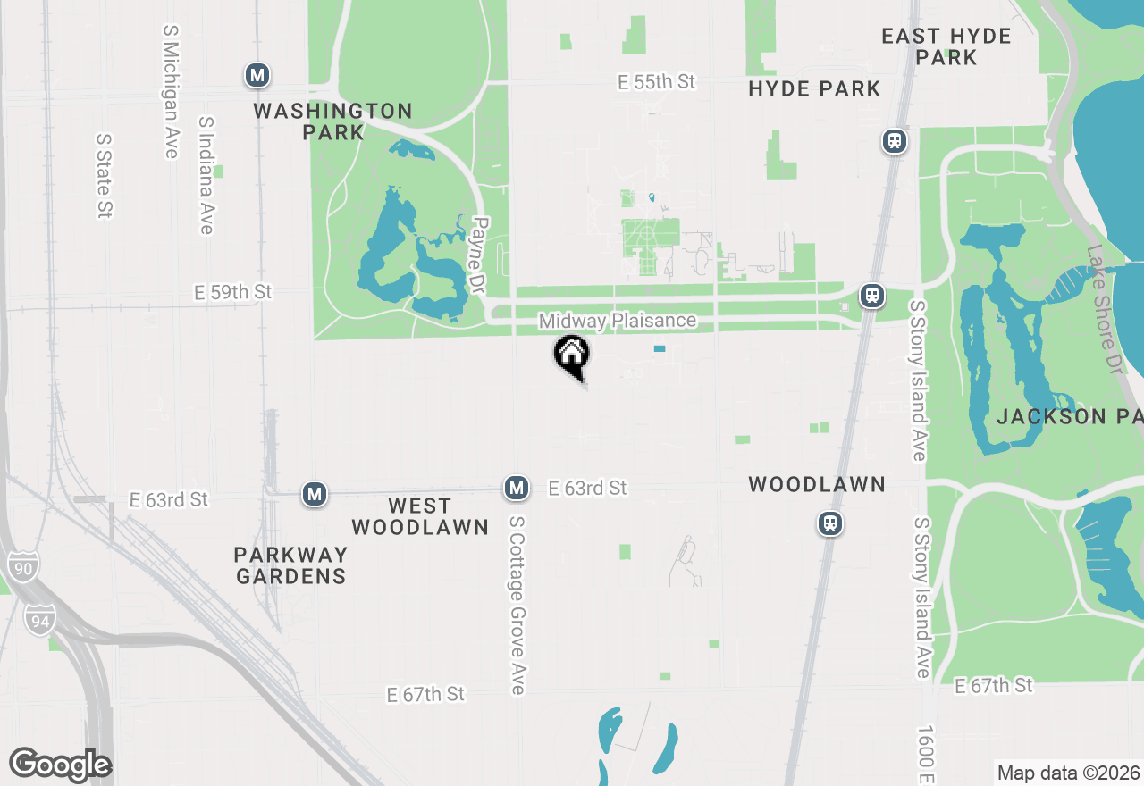 Map of 6104 S Ingleside Avenue #CH, Chicago, IL 60637