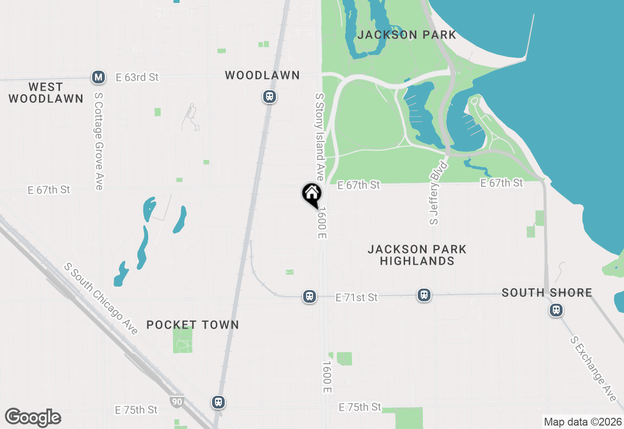 Map of 1519 E 68th Street #1, Chicago, IL 60637