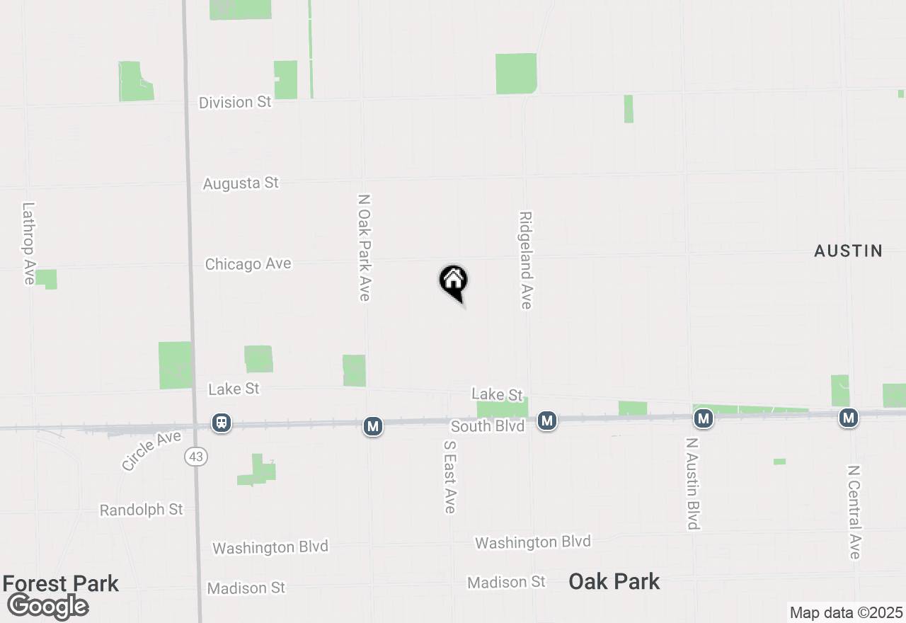 Map of 312 N East Avenue, Oak Park, IL 60302