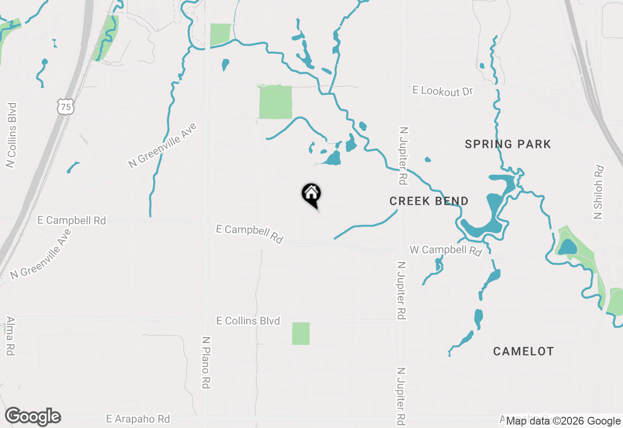 Map of 1802 Campbell Trail, Richardson, TX 75082