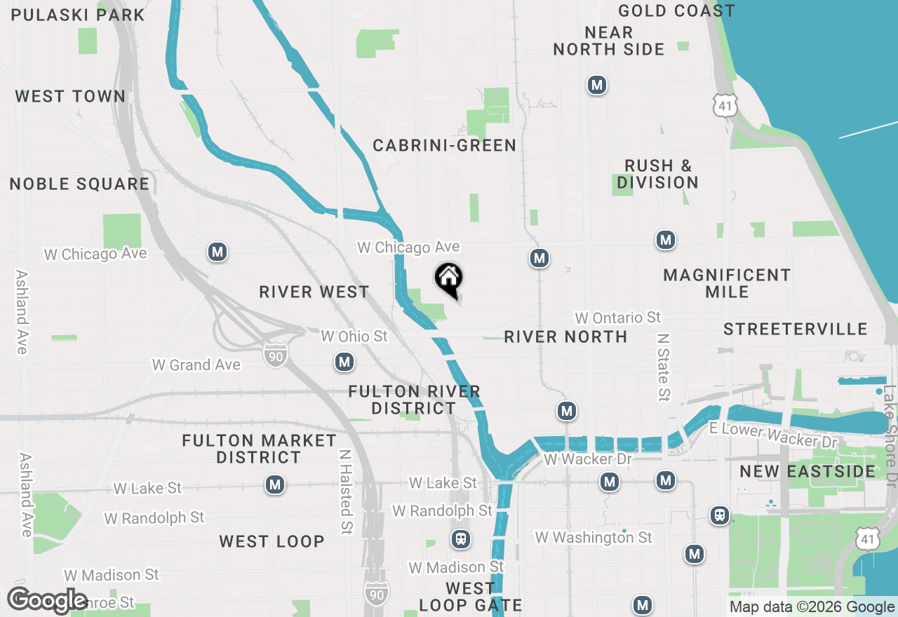 Map of 653 N Kingsbury Street #1907, Chicago, IL 60654