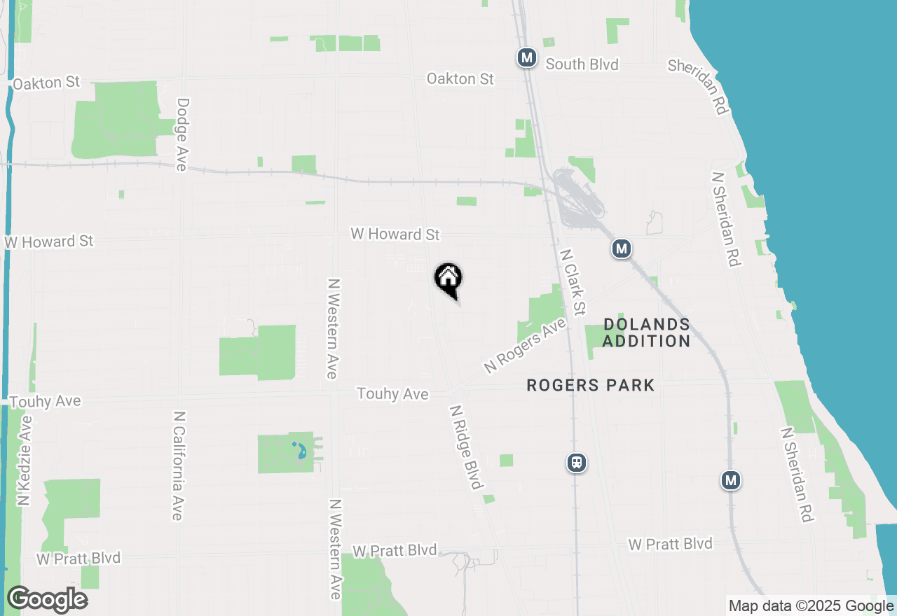 Map of 7408 N Hoyne Avenue #3, Chicago, IL 60645