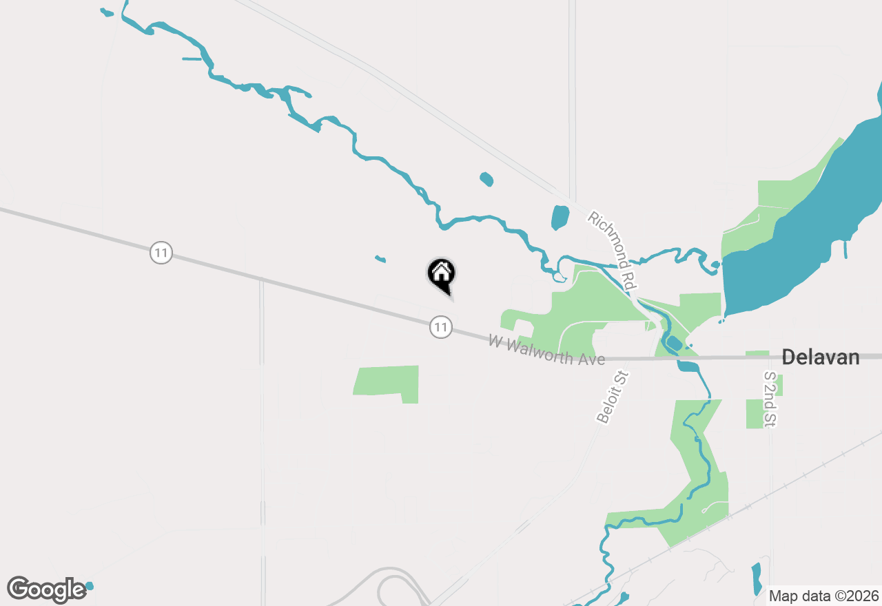 Map of W7478 Pleasant St, Delavan, WI 53115