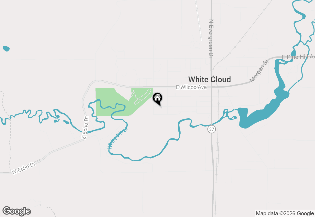 Map of 816 E James Street, White Cloud, MI 49349