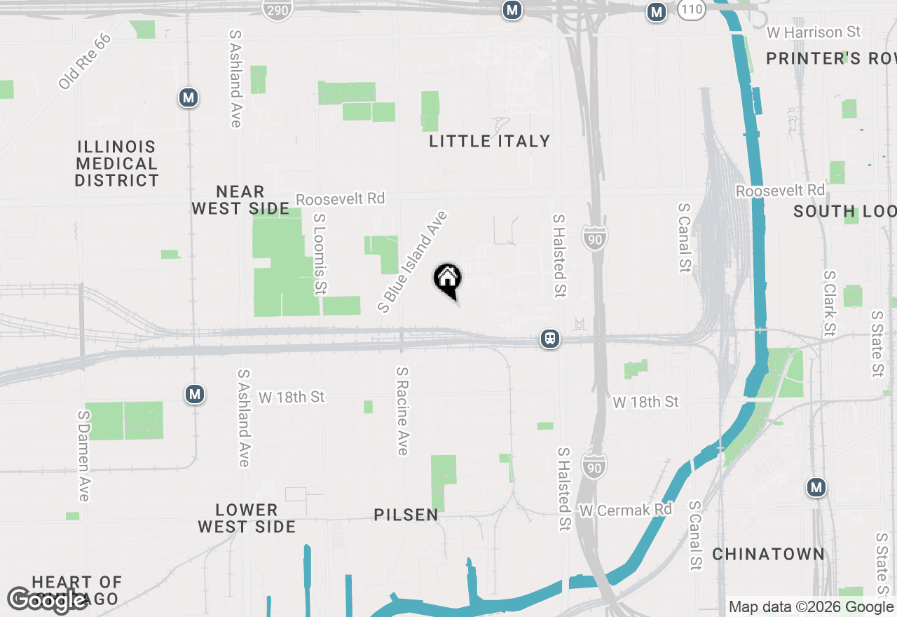 Map of 1070 W 15th Street #404, Chicago, IL 60608