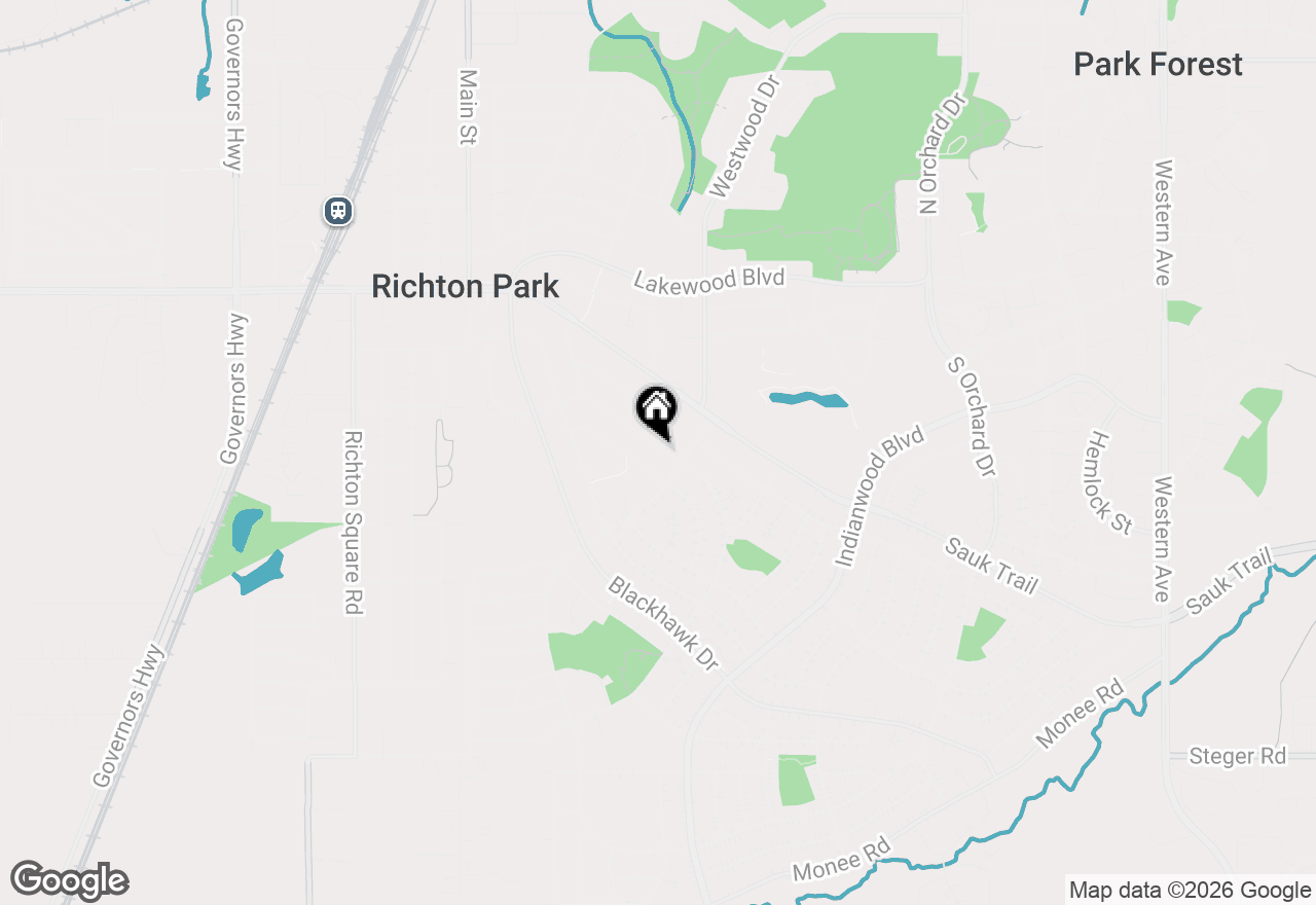 Map of 307 Minocqua Street, Park Forest, IL 60466