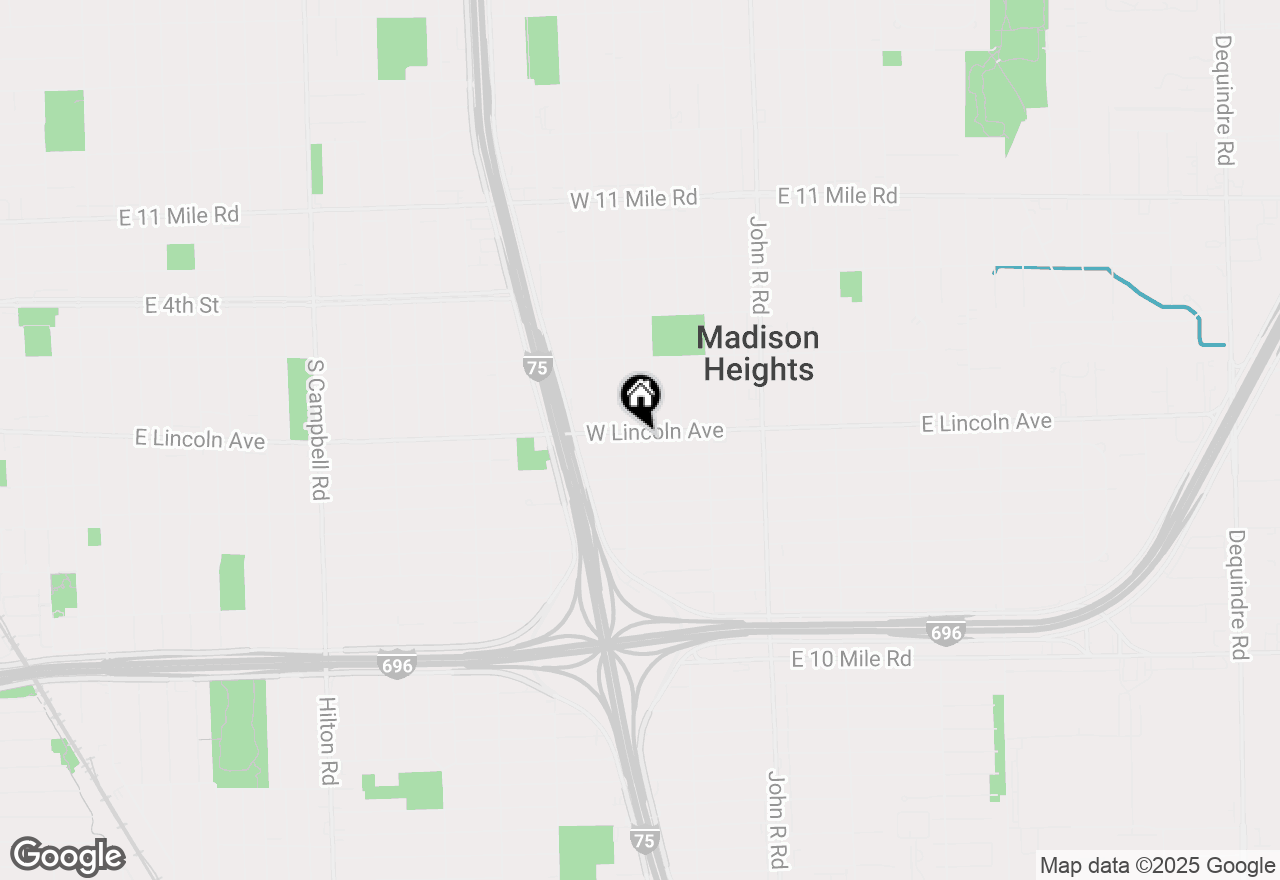 Map of 483 W Lincoln Avenue, Madison Heights, MI 48071