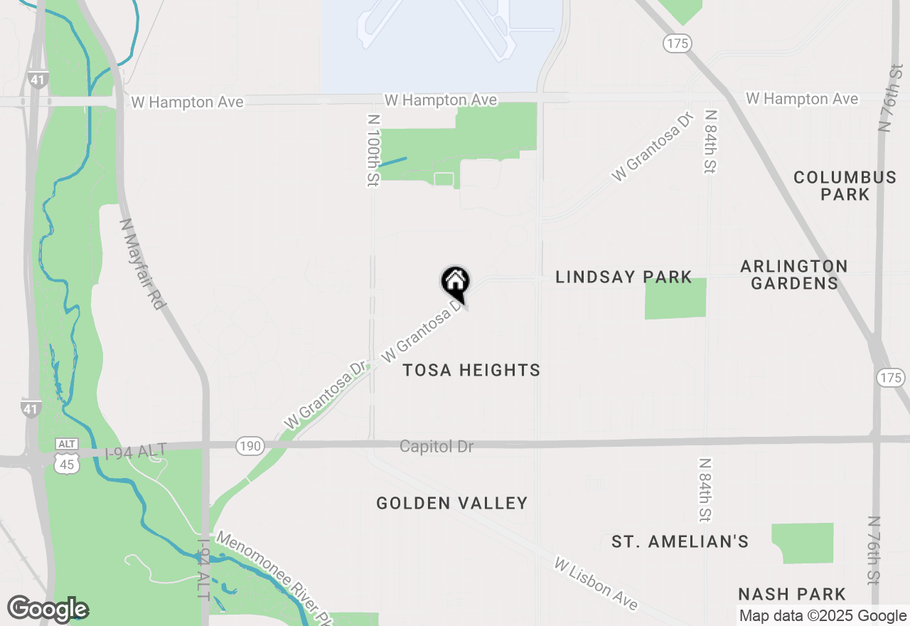 Map of 9517 W Grantosa Dr, Wauwatosa, WI 53222