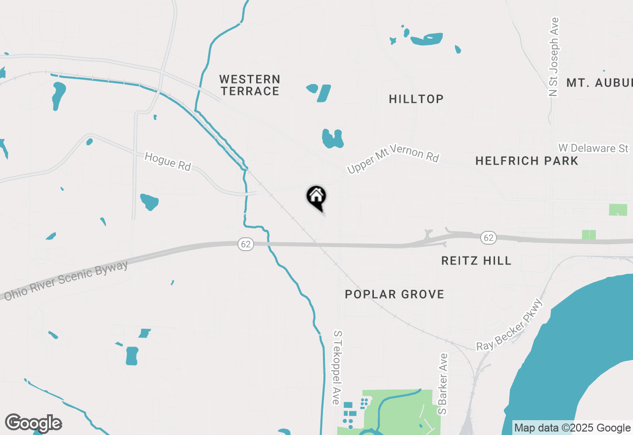 Map of 115 N Woods Avenue, Evansville, IN 47712