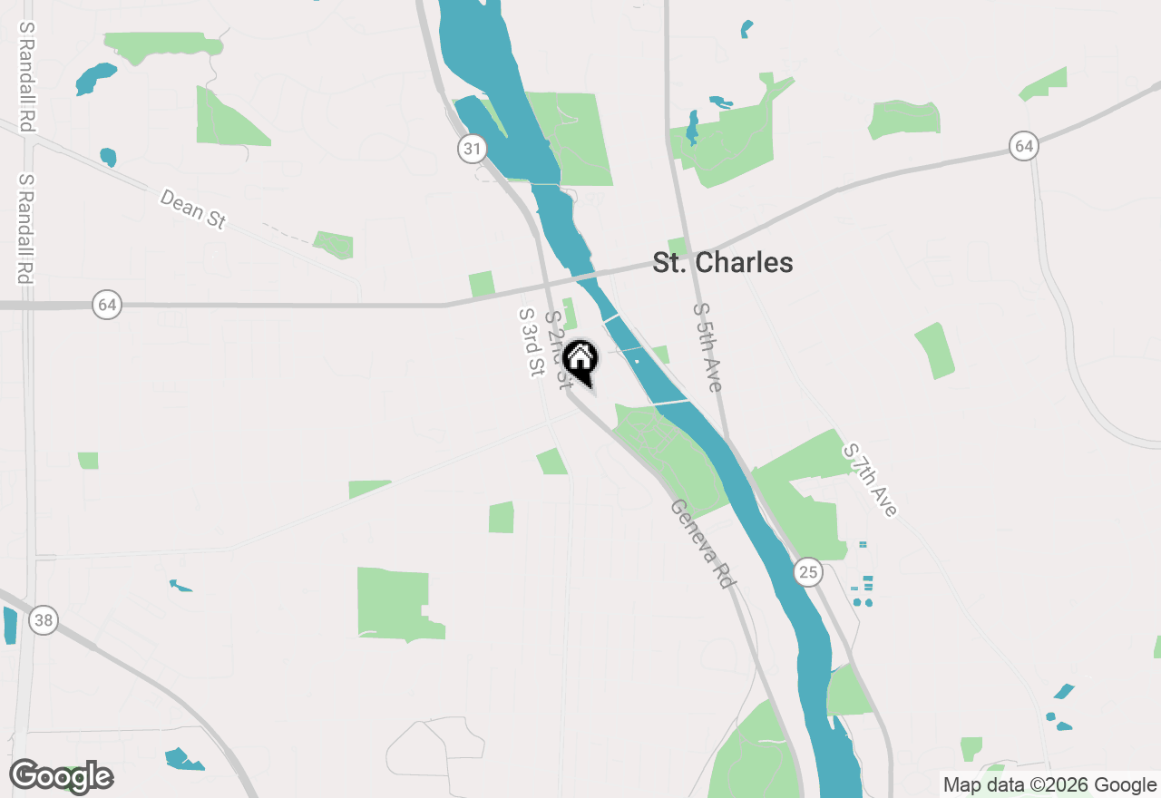 Map of 418 S Second Street #C, St. Charles, IL 60174