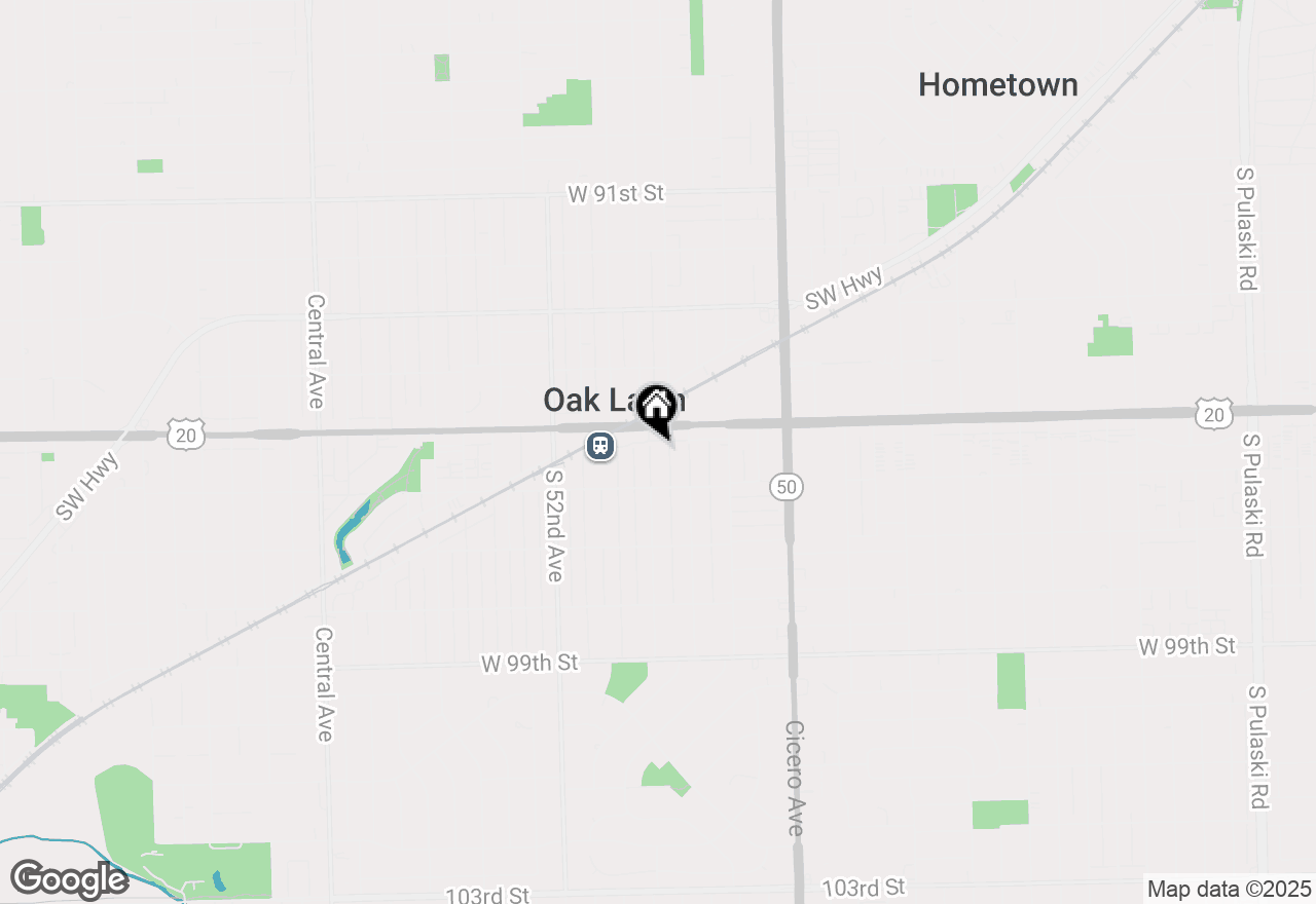 Map of 9519 S 50th Court, Oak Lawn, IL 60453