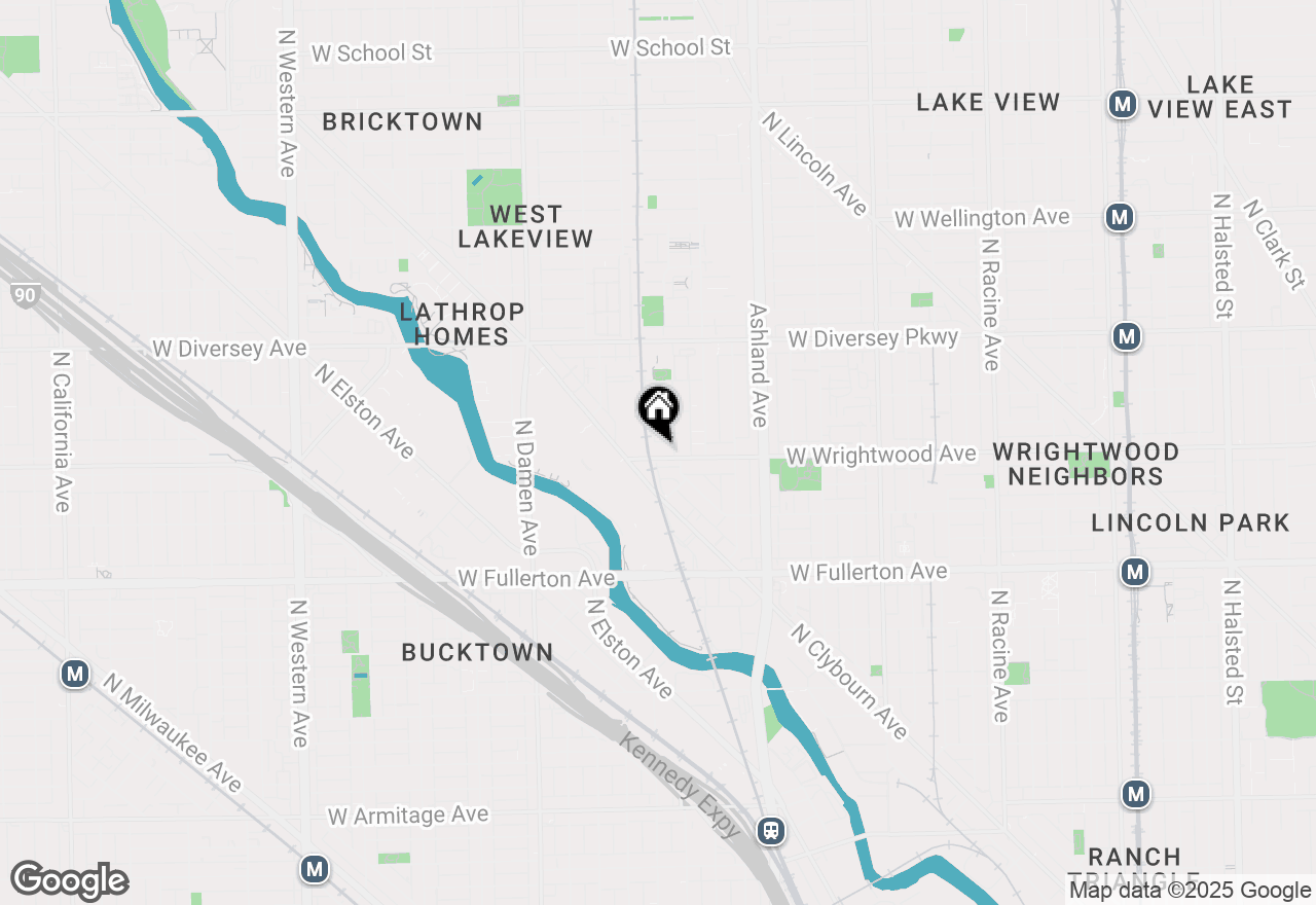 Map of 1760 W Wrightwood Avenue #204, Chicago, IL 60614
