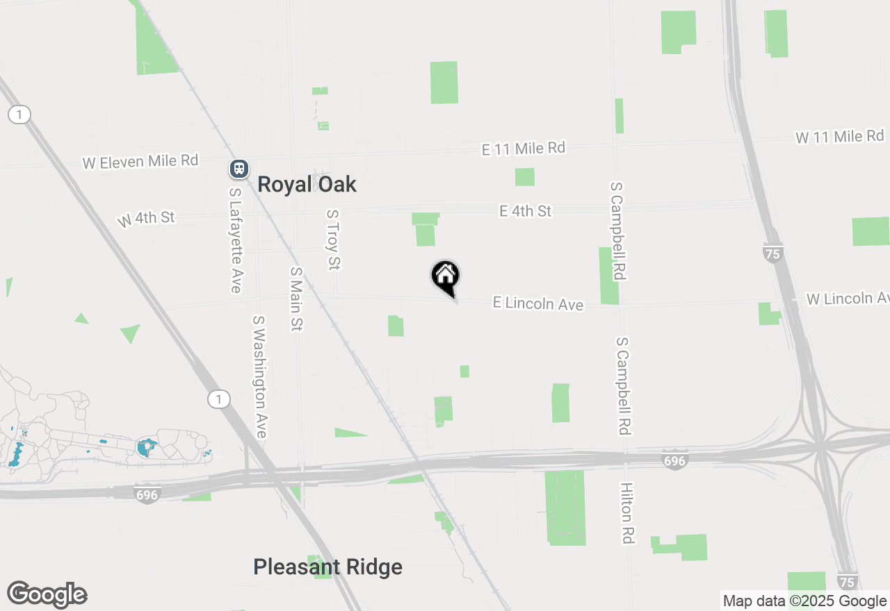 Map of 820 E Lincoln Avenue, Royal Oak, MI 48067