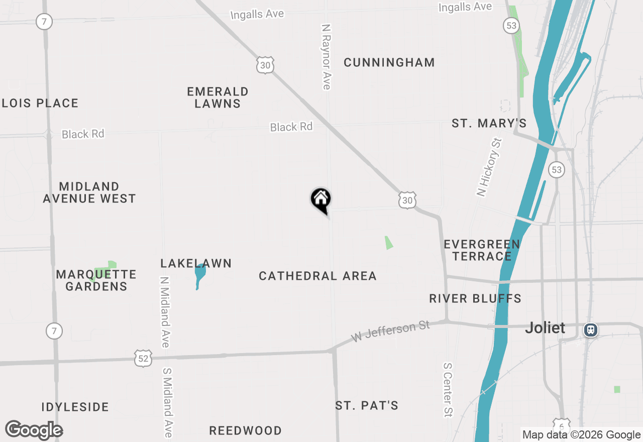 Map of 807 Farragut Place, Joliet, IL 60435