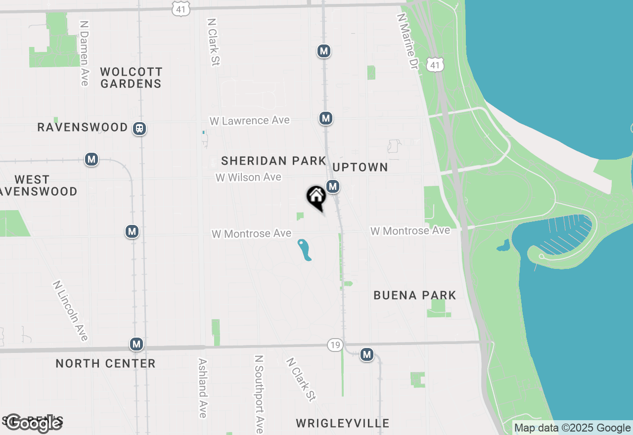 Map of 4431 N Racine Avenue #1S, Chicago, IL 60640