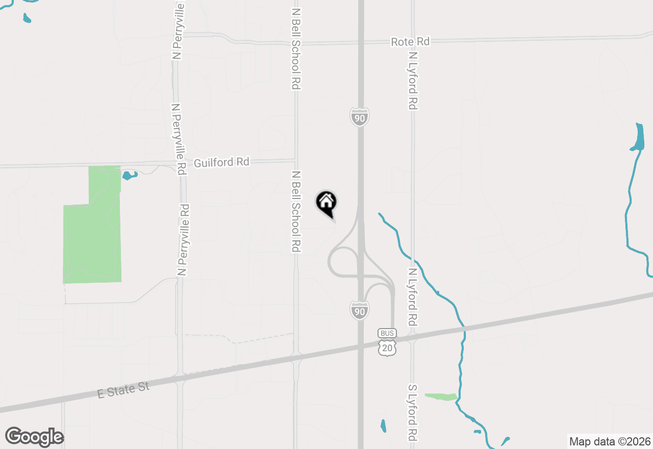 Map of 7632 Larwinn Drive, Rockford, IL 61107