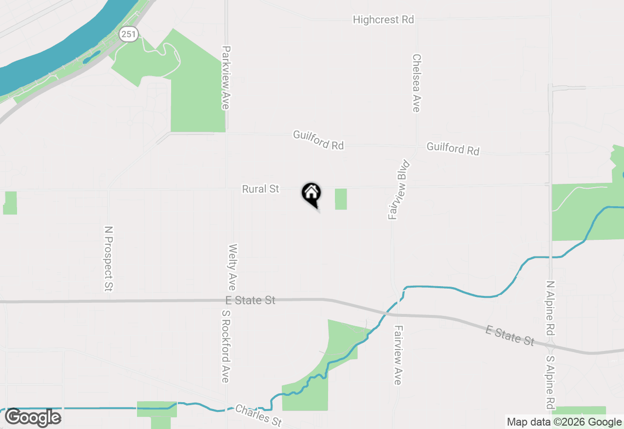 Map of 521 N Vale Avenue, Rockford, IL 61107