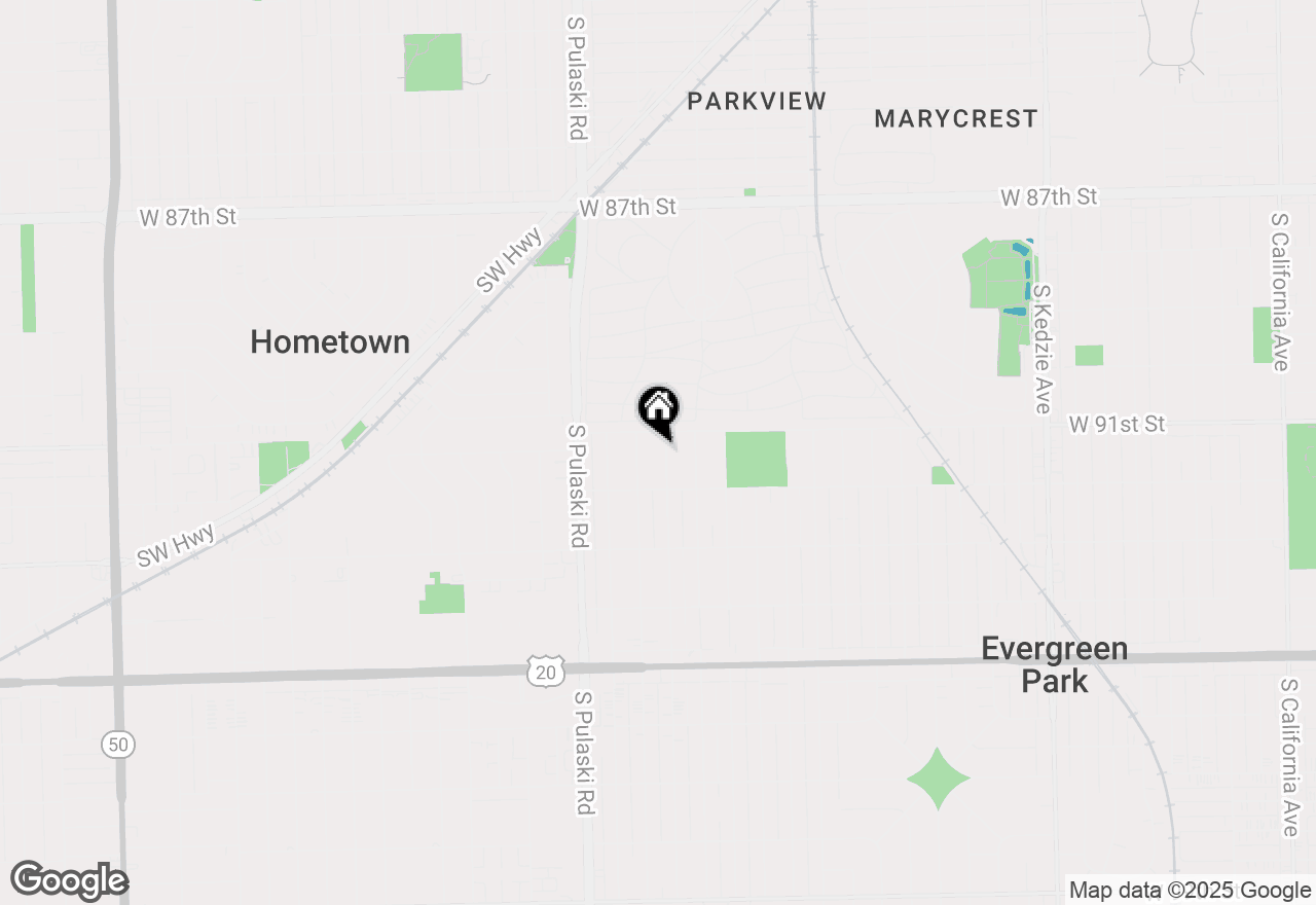 Map of 9122 S Avers Avenue, Evergreen Park, IL 60805