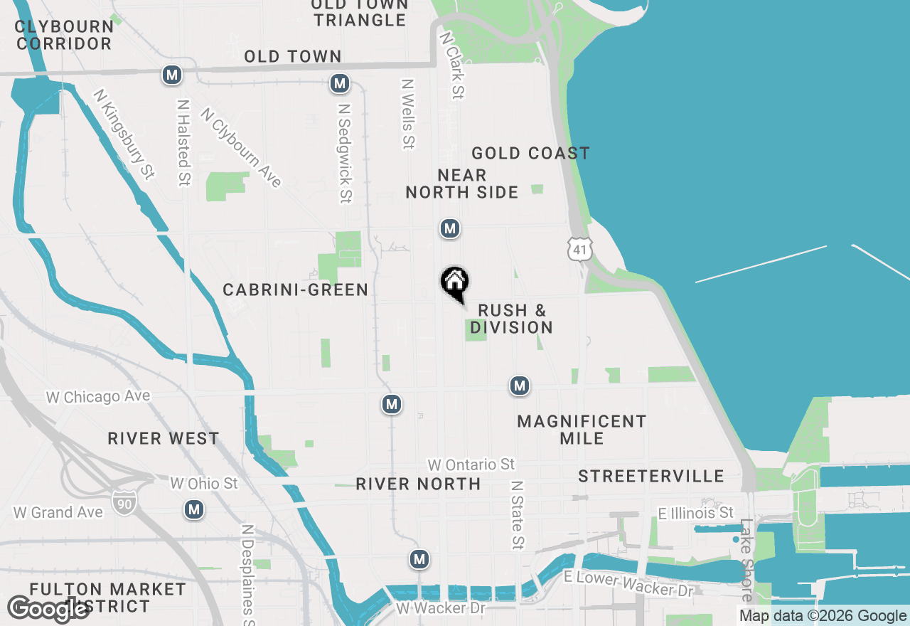 Map of 123 W Oak Street #N, Chicago, IL 60610