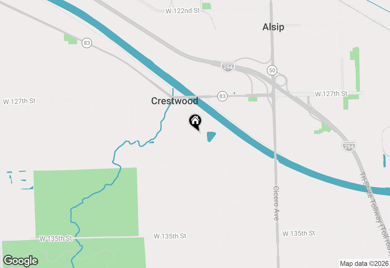 Map of 5230 Pleasant Lane, Crestwood, IL 60418