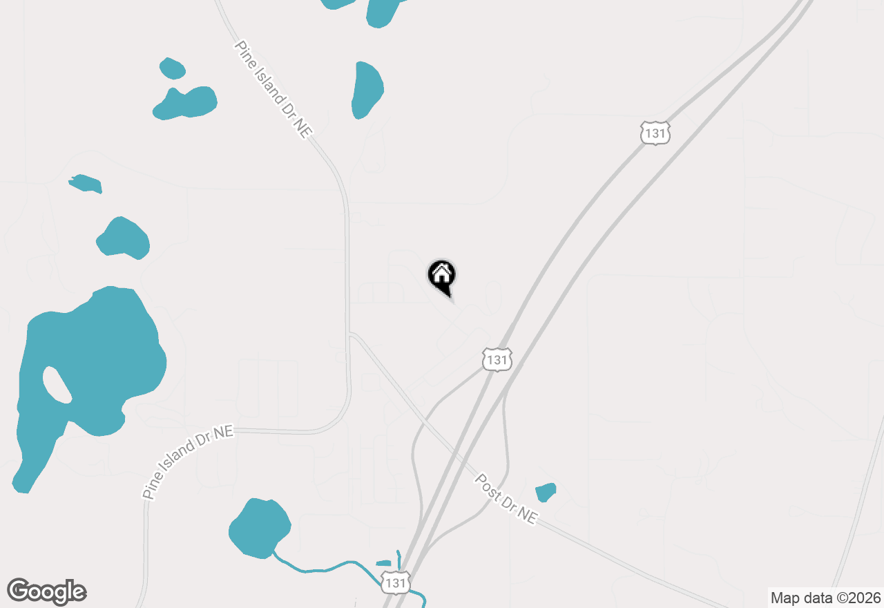 Map of 1491 Red Oak Lane Ne, Belmont, MI 49306