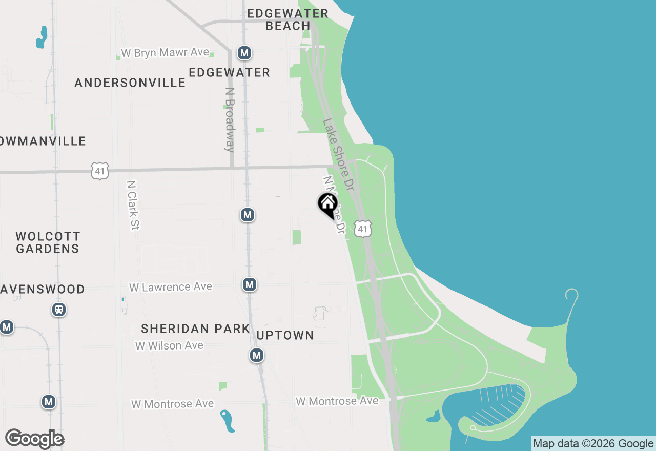 Map of 4960 N Marine Drive #1014, Chicago, IL 60640