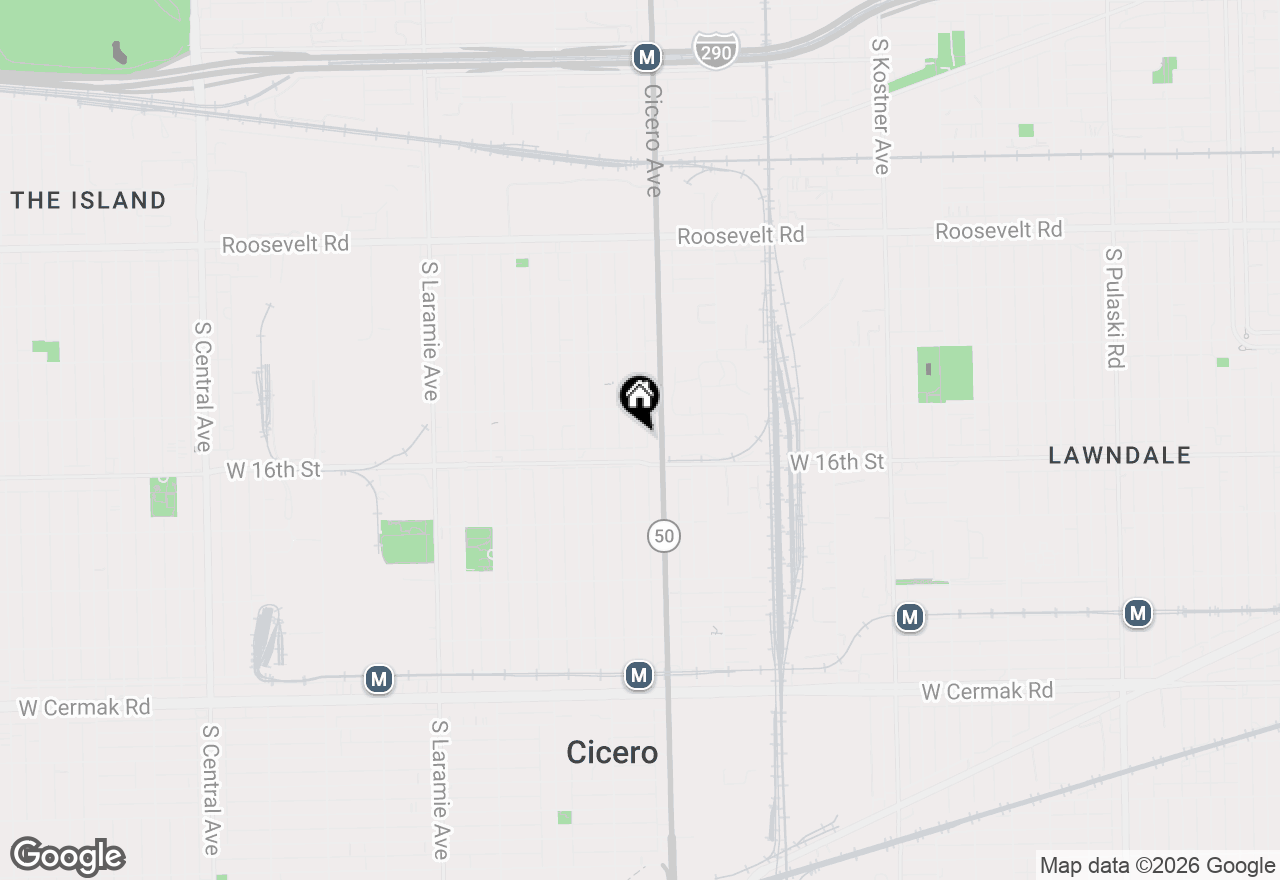 Map of 1527 S 48th Court, Cicero, IL 60804