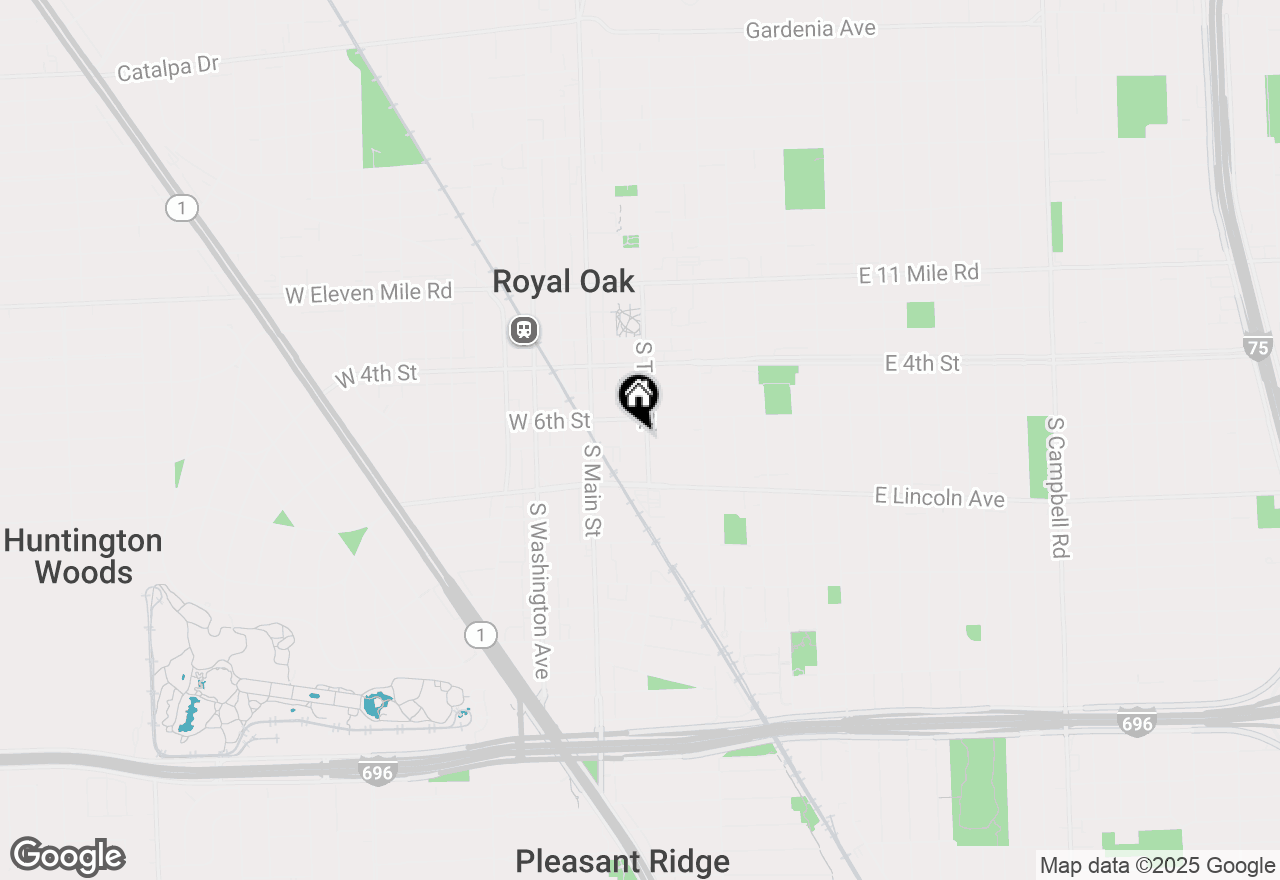 Map of 614 S Troy Street #209, Royal Oak, MI 48067