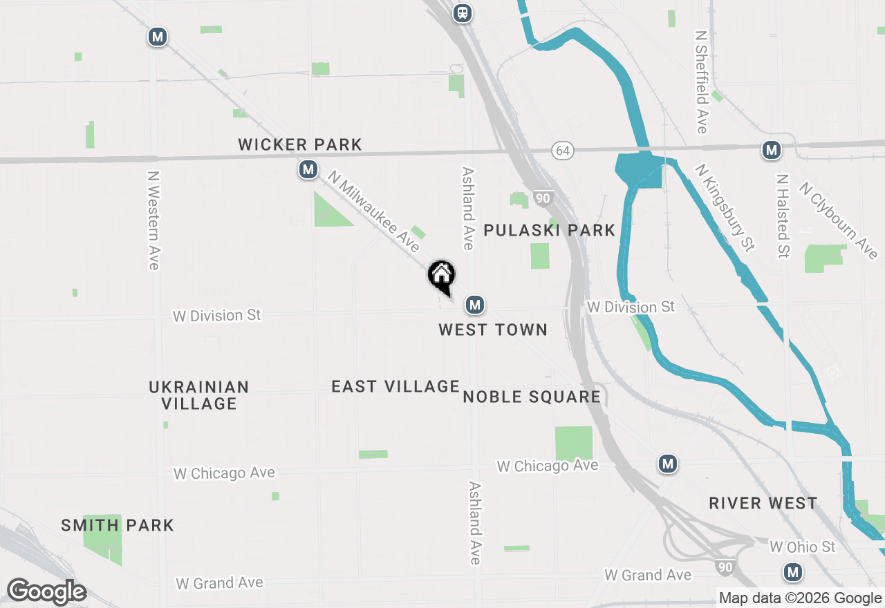 Map of 1648 W Division Street #101, Chicago, IL 60622