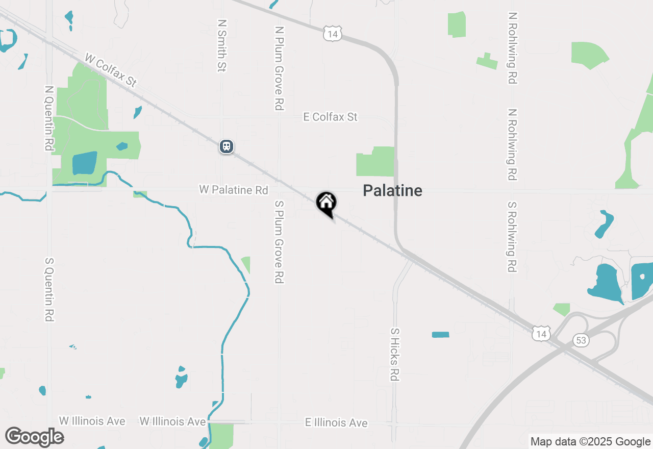 Map of 107 S Fremont Street, Palatine, IL 60067