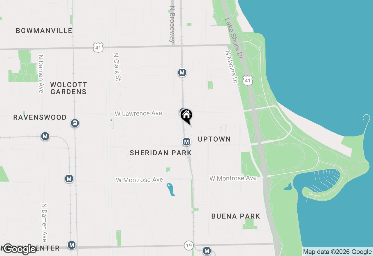 Map of 1110 W Leland Avenue #1B, Chicago, IL 60640