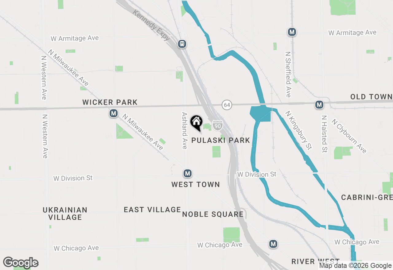 Map of 1417 N Bosworth Avenue #1, Chicago, IL 60642