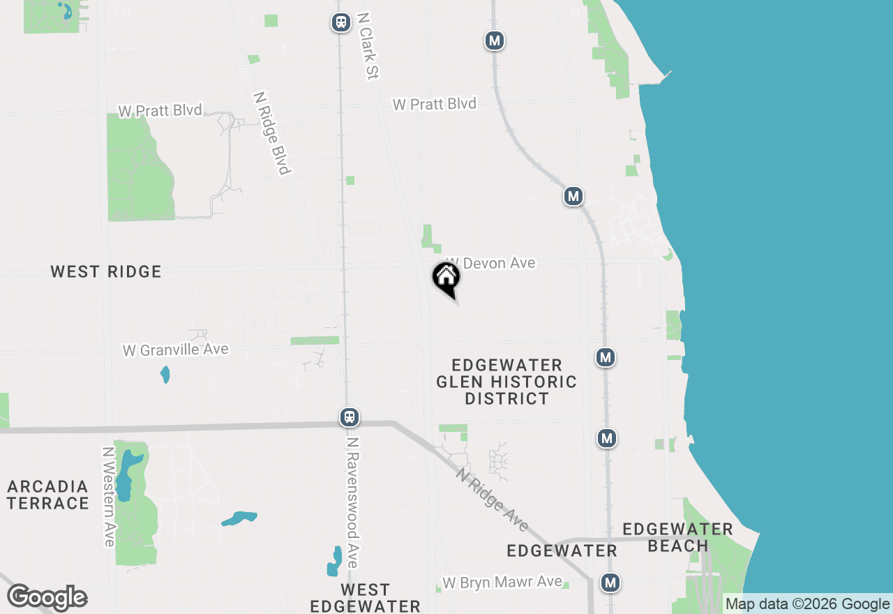 Map of 1531 W Rosemont Avenue #2N, Chicago, IL 60660