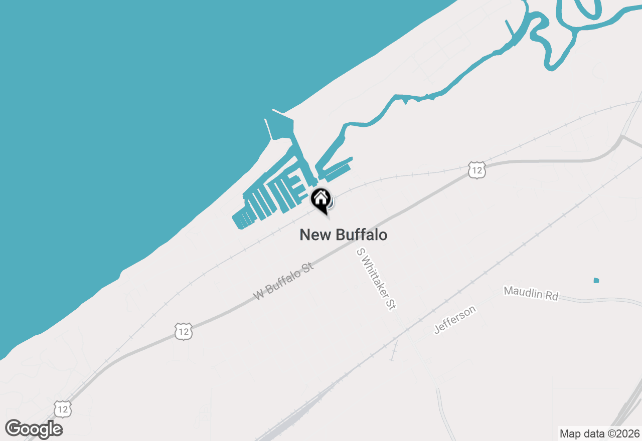 Map of 126 N Barton Street, New Buffalo, MI 49117