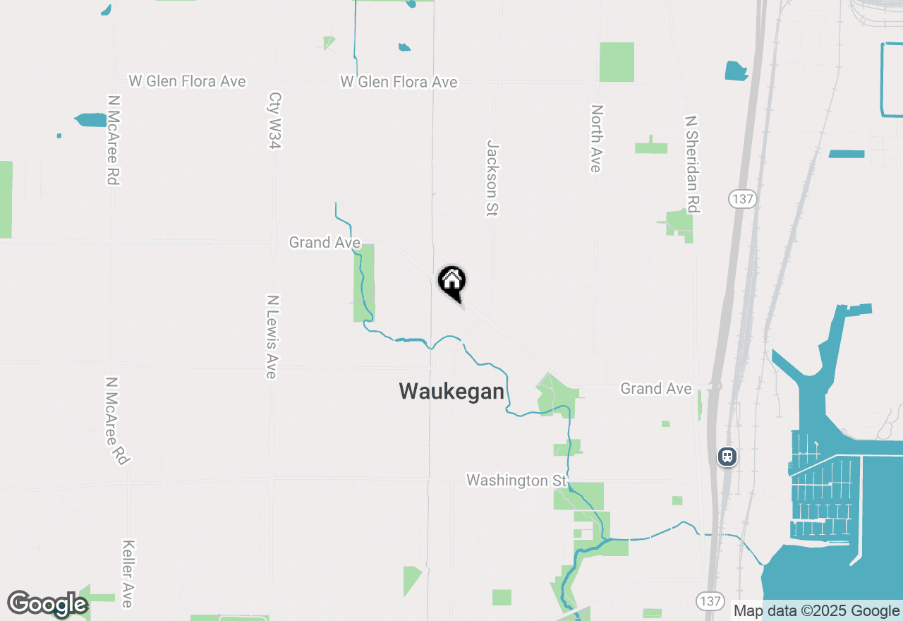 Map of 1001 & 1003 Grand Avenue, Waukegan, IL 60085