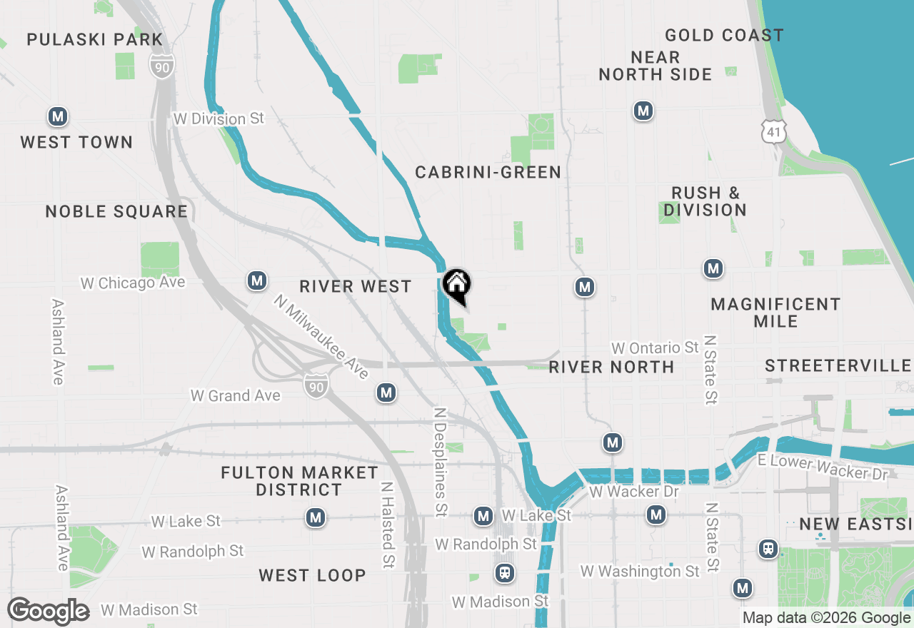 Map of 700 N Larrabee Street #1105, Chicago, IL 60610