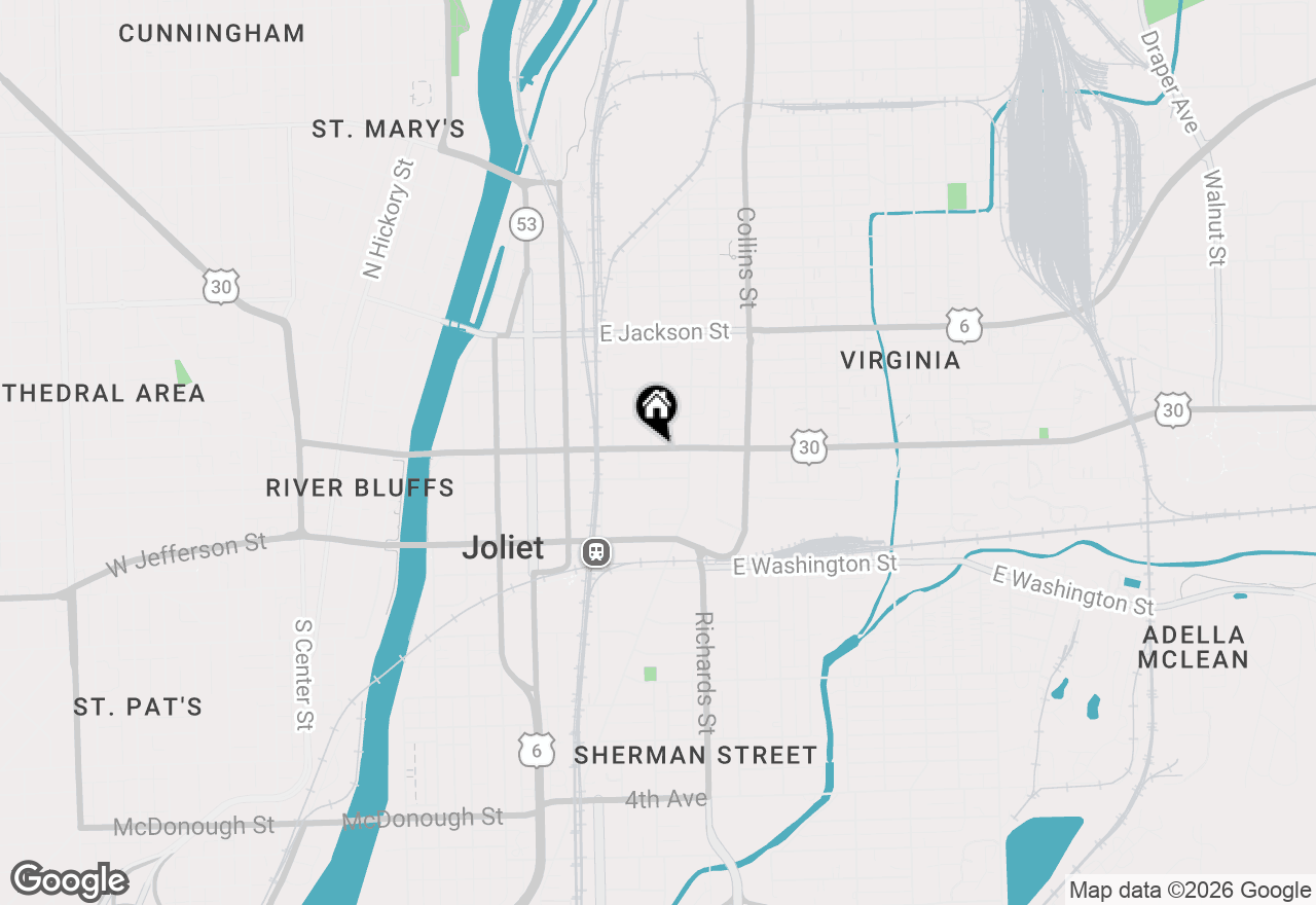 Map of 224 E Cass Street #2F, Joliet, IL 60432