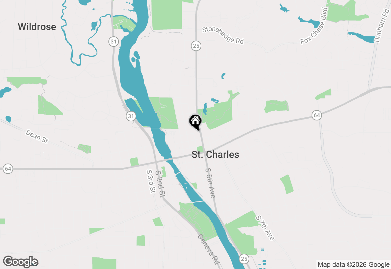 Map of 218 N 4th Avenue, St. Charles, IL 60174