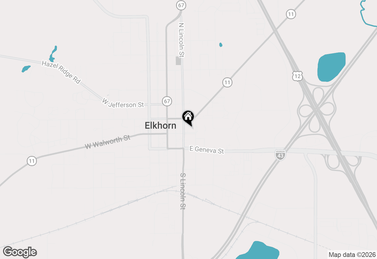 Map of 210 E Walworth St, Elkhorn, WI 53121