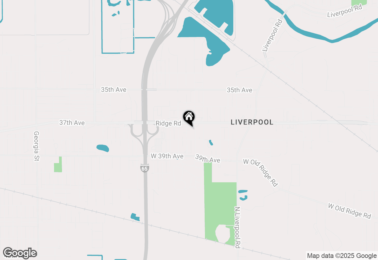 Map of 3733 Evergreen Street, Hobart, IN 46342