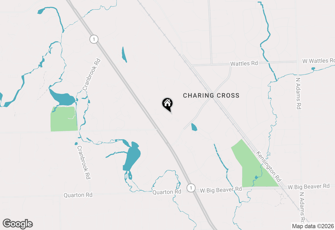 Map of 221 Charing Cross Court, Bloomfield Hills, MI 48304