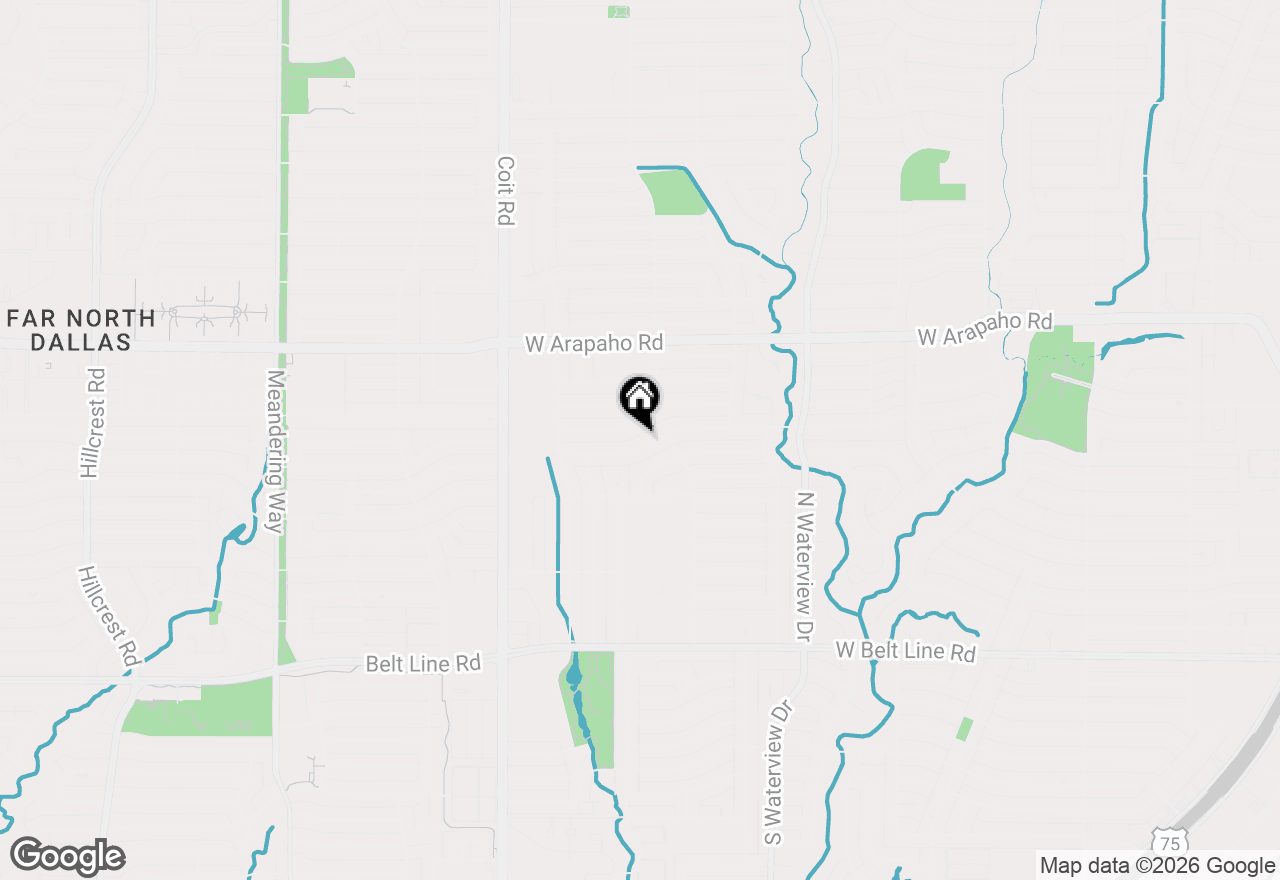 Map of 1308 Northlake Drive, Richardson, TX 75080