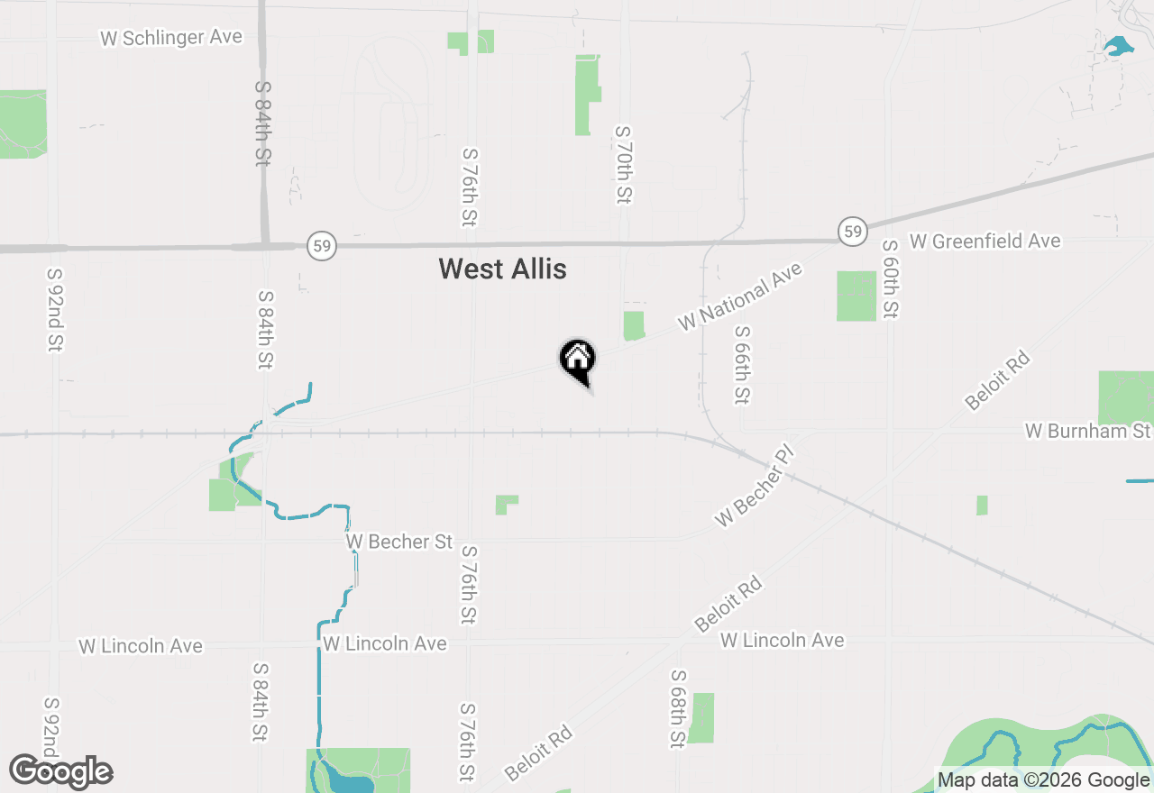 Map of 1756 S 72nd St, West Allis, WI 53214