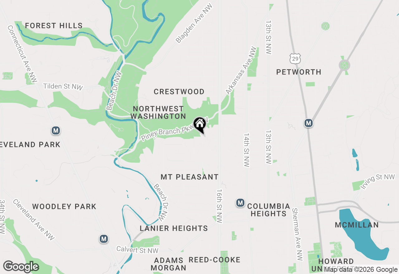 Map of 3436 17th Street Nw, Washington, DC 20010